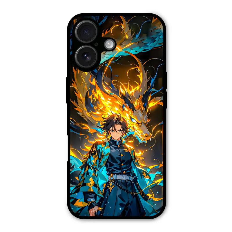 Fire Soul Tanjiro iPhone 16 Plus Case – Premium PrintShield Mobile Cover